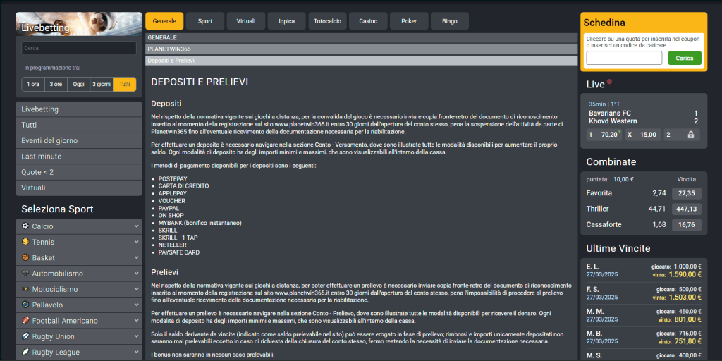 Metodo di pagamento