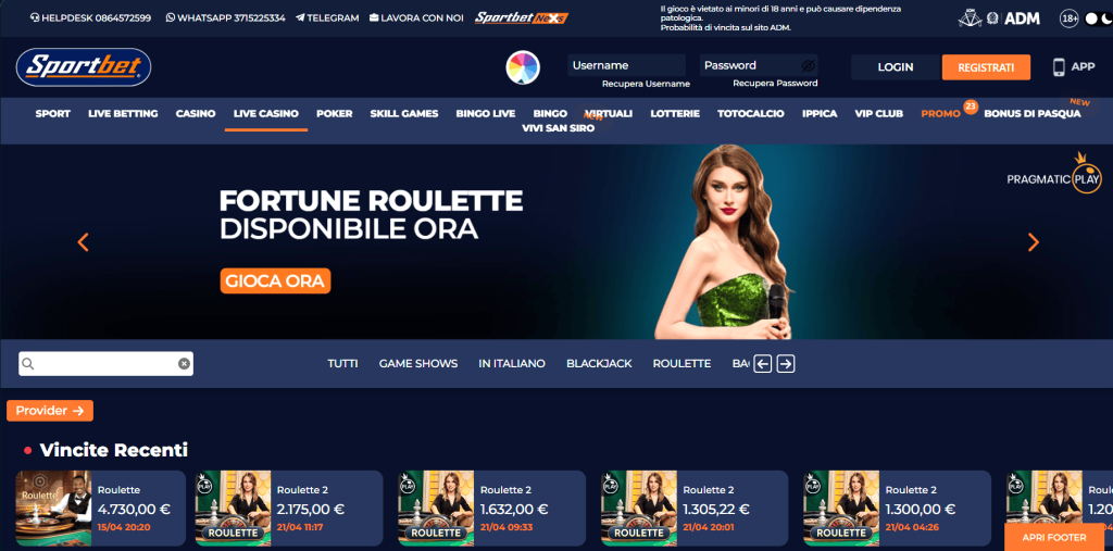 Giochi dal vivo