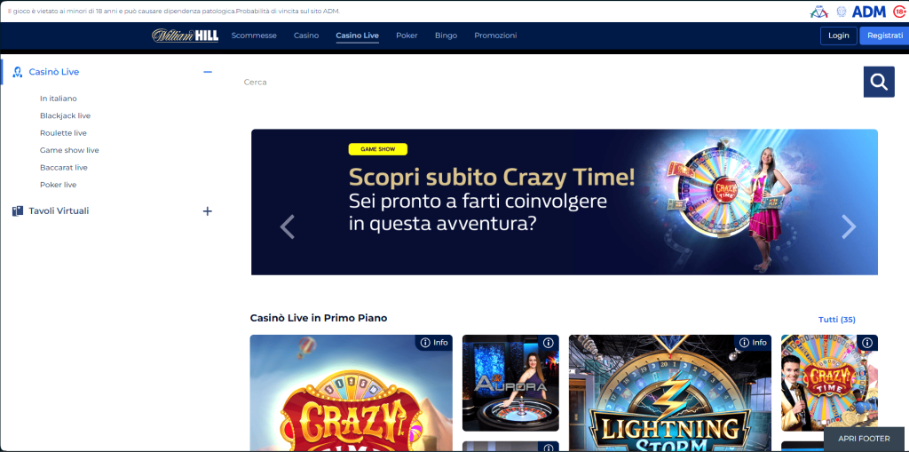 Giochi dal vivo